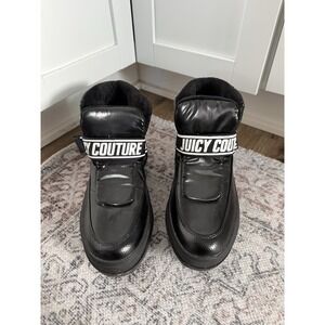 Juicy Couture Veronica Winter‎ Women's Platform Ankle Boots Black Size 9